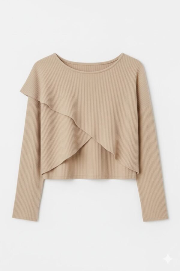 بلوزة ريب كروب توب